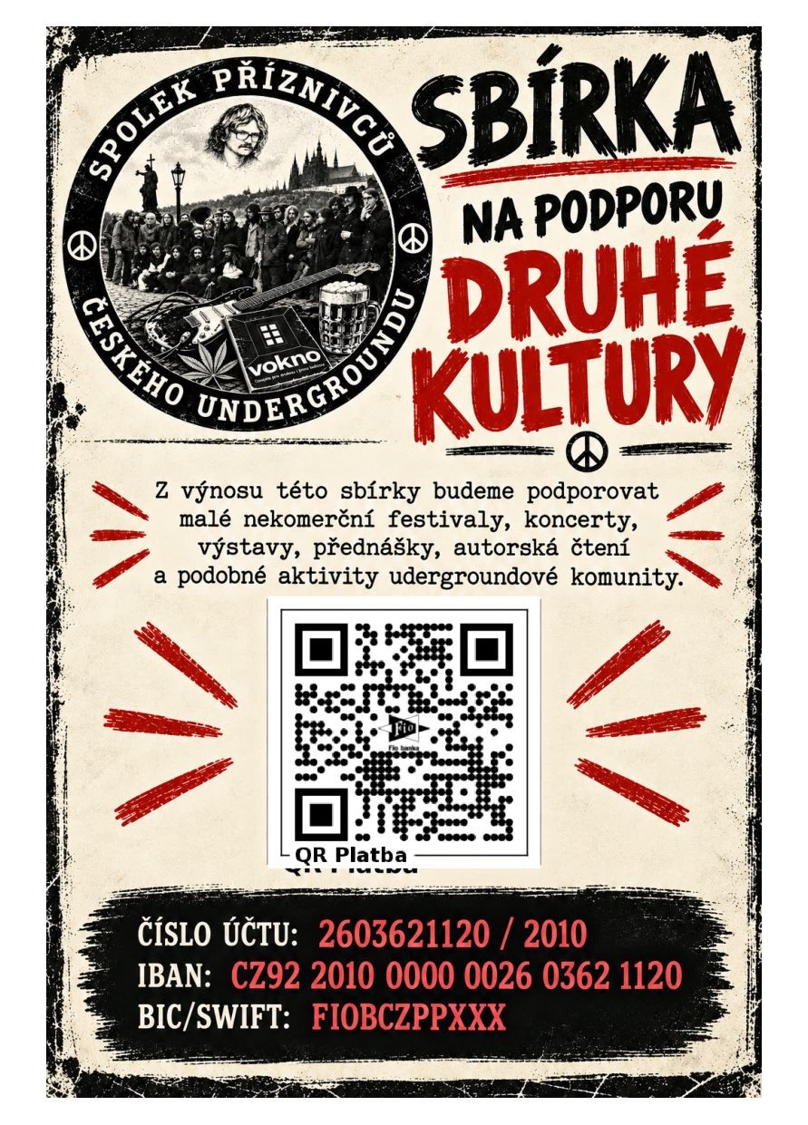Druhý leták SPCU ke sbírce na podporu druhé kultury